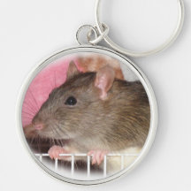 Mit Kapuze extravagante Ratte großes Keychain Schlüsselanhänger