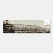 Mit Kriegsschiffen Klassiker Photochro Algiers, Al Autoaufkleber