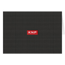 Mit Monogramm schwarzer Schritt NoteCard Karte