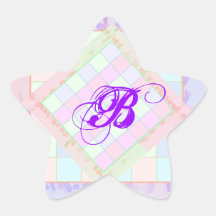 Mit Monogramm Sternaufkleberschablone