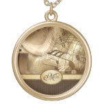 Mit Monogramm Vintages Goldgrammophon-musikalische Selbst Gestalteter Schmuck