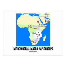 Mitochondrisches Makro-Haplogroups (MRCA Genealogi Postkarten