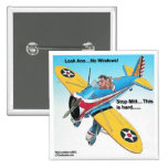 Mitt-fensterloses Flugzeug-lustige Geschenke u. T- Anstecknadelbutton