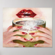 "Mittag Latte!"  Druck 8x10 Plakatdrucke