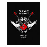 Mitteilung des Rock-and-Roll Save the Date Personalisierte Einladung