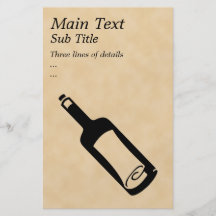 Mitteilung in einer Flasche Individuelle Flyer