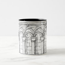 Mittelalterlicher Architektur-Becher Tee Tasse