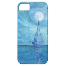 MitternachtsSegelboot iphone Fall iPhone 5 Schutzhüllen