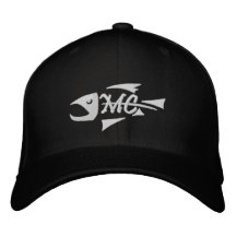 Mittleres Nebenfluss-Fisch-Skelett gestickter Hut Bestickte Kappe