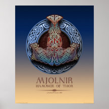 Mjolnir - der Hammer-Plakat des Thors (16x20")