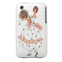 Mode-Illustrations-Spitze-KleiderBlumen iPhone 3 C Case-Mate iPhone 3 Hüllen