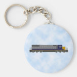 Modell 3D: Zug-Motor: Eisenbahn: Keychain Schlüsselbänder