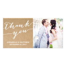 MODERN CALLIGRAPHY | WEDDING THANK YOU PHOTO CARD
