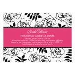 Moderne BlumenBrautparty-Einladung (Rosa)