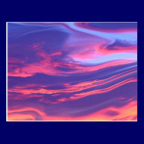 Moderne Kunst - lila Sonnenuntergang-Himmel postkarten