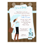 Moderne Mamma-Babyparty-Einladung - Baby!