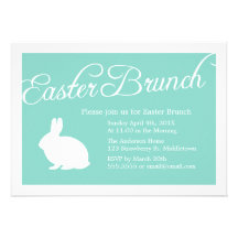 Moderne Ostern-Brunch-Einladung - Minze