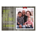 Moderne rustikale Beachy Weihnachtsfoto-Karte Personalisierte Ankündigungen