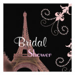 Moderne Vintage Brautparty-Einladung Paris