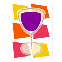 Moderne Wein-Einladung/Postkarte