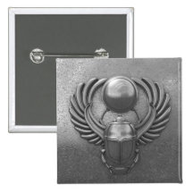 Moderner ägyptischer Scarabäus Button