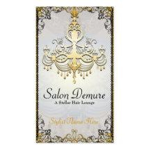 Moderner hoch entwickelter Golddesigner-Salon Visitenkarten Vorlage