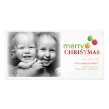 Moderner Weihnachtsverzierungs-Foto-Gruß Individuelle Foto Karte