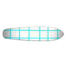 Modernes Babyblau-Gitterfeld Bedrucktes Skateboard