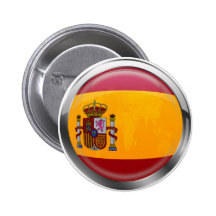 Modernes Emblem-Abzeichen Spanien-Flagge für stolz Button