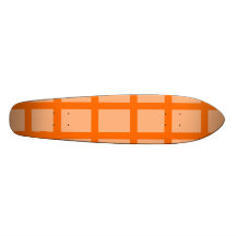 Modernes orange Gitterfeld Personalisierte Skateboarddecks