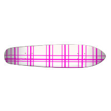 Modernes rosa kariertes auf weißem Hintergrund Personalisierte Decks
