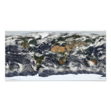 MODIS World Map Photo Print