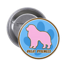 Modische große Pyrenäen Anstecknadelbutton