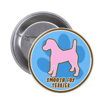 Modischer glatter Foxterrier Anstecknadelbuttons
