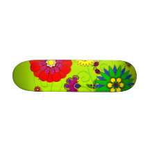 Modischer heller Blumendruck Skateboarddeck