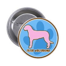Modischer irischer Wolfhound Anstecknadelbuttons