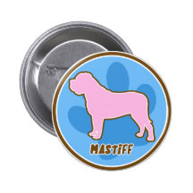 Modischer Mastiff Anstecknadelbutton