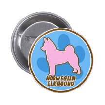 Modischer Norweger Elkhound Anstecknadelbuttons