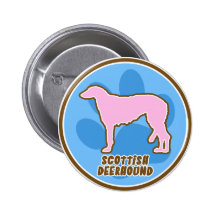 Modischer Scottish Deerhound Button