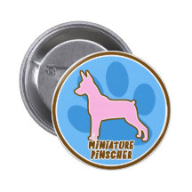 Modischer Zwergpinscher Anstecknadelbutton