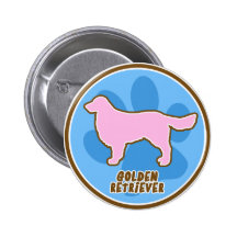 Modisches golden retriever anstecknadelbutton