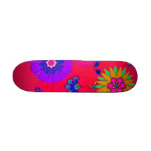 Modisches helles mit Blumen gefärbt Individuelle Skatedecks