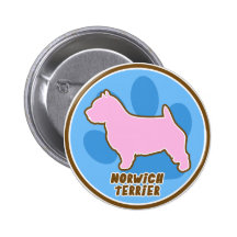 Modisches Norwich Terrier Buttons