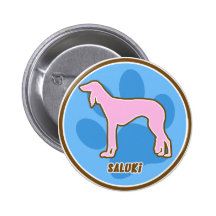 Modisches Saluki Anstecknadelbuttons