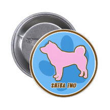Modisches Shiba Inu Buttons