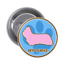 Modisches Skye Terrier Anstecknadelbutton