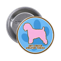 Modisches weiches überzogenes Wheaten Terrier Anstecknadelbutton