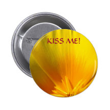 Mohnblumen KÜSSEN MICH! Knopf-Mohnblumen-Blumenges Anstecknadelbutton