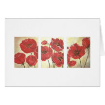 "Mohnblumen" leeres Notecard Grußkarte