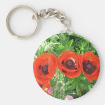Mohnblumen/Schlüsselring Schlüsselbänder